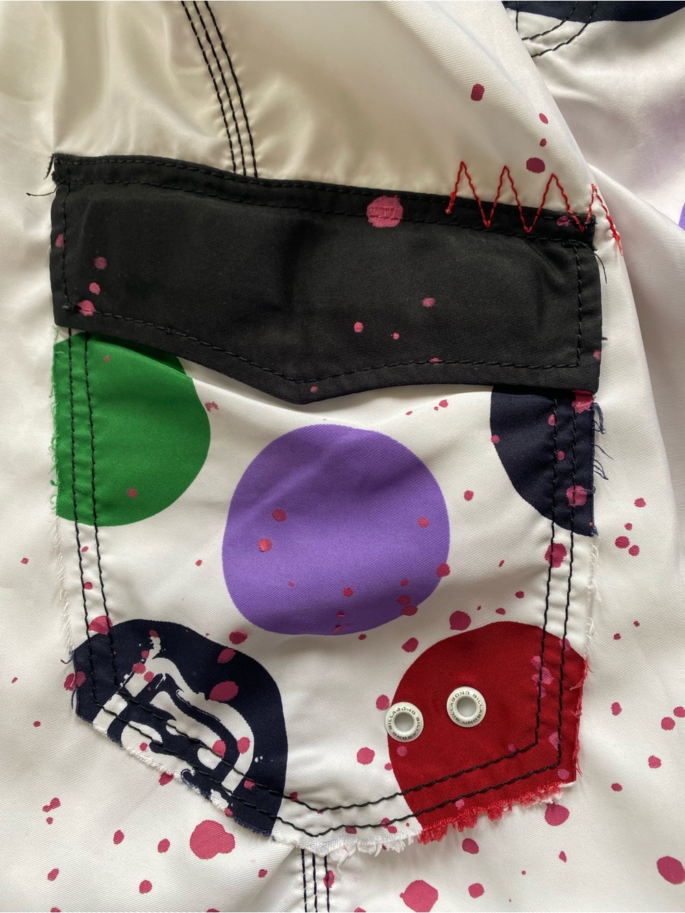 Vintage Billabong Boardshorts Y2K Multicolor Paint Splatter Surf Shorts 34 - Picture 8 of 16